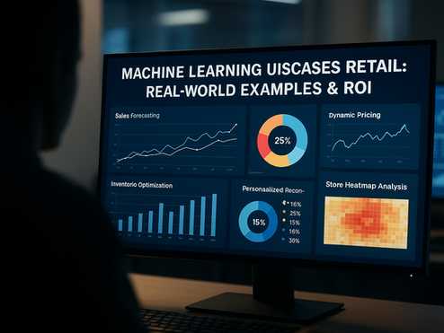 Casos de uso del aprendizaje automático en el comercio minorista: ejemplos reales y retorno de la inversión